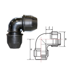 Phụ kiện HDPE – Cút góc 90° / Elbow Coupling 90°
