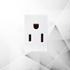 Hạt ổ cắm 2 chân dẹt Edenki White EW-J03