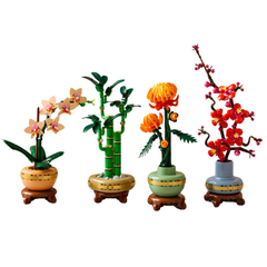 Bộ Mô Hình LEGO BOTANICALS Combo Đào Lan Cúc Thần Tài