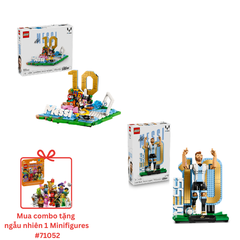 Mô Hình LEGO Combo Huyền Thoại Bóng Đá CR7 & M10 ( Tặng kèm minifigures #71052)