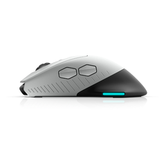 Alienware Wired/Wireless Gaming Mouse - AW610M - Lunar Light