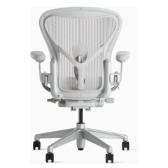 Ghế Herman Miller Aeron - Khung Hợp Kim, Chân Nhựa, Màu Trắng