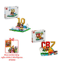 Mô Hình LEGO Combo Huyền Thoại Bóng Đá CR7 & M10 ( Tặng kèm minifigures #71052)