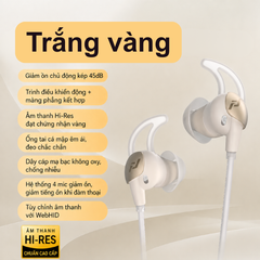 Tai nghe IEM có chống ồn chủ động Feaulle Rainbow (Trắng/Đen) - Type C/ Tích hợp DSP