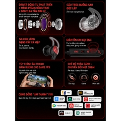 Tai nghe IEM có chống ồn chủ động Feaulle Rainbow (Trắng/Đen) - Type C/ Tích hợp DSP