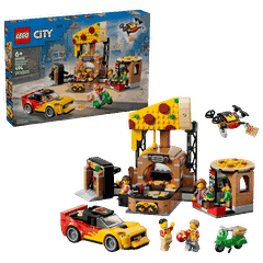 Bộ Mô Hình Quầy Bán Và Bộ Phương Tiện Giao Bánh Pizza LEGO CITY #60496