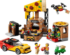 Bộ Mô Hình Quầy Bán Và Bộ Phương Tiện Giao Bánh Pizza LEGO CITY #60496