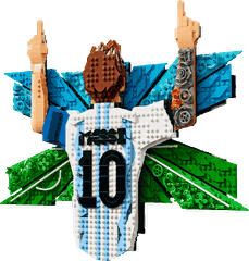 Bộ Mô Hình LEGO Lionel Messi Celebration - Tranh 3D Huyền thoại bóng đá #43018