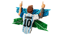 Bộ Mô Hình LEGO Lionel Messi Celebration - Tranh 3D Huyền thoại bóng đá #43018