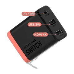 Dock Sạc Hagibis GaN 65W Cho Nintendo Switch 2 Và Switch 1 Xuất HDMI