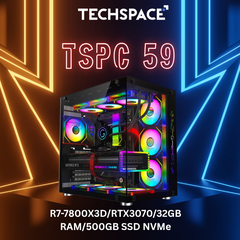 Gaming PC TSPC 59 (R7-7800X3D/RTX3070/32GB RAM/500GB SSD NVMe)