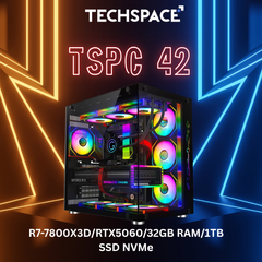 Gaming PC TSPC 42 (R7-7800X3D/RTX5060 8GB/32GB RAM/1TB SSD NVMe)