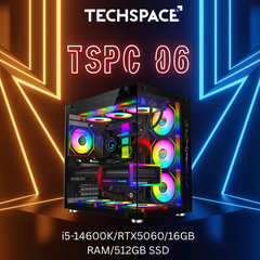Gaming PC TSPC 06 (i5-14600K/RTX5060 8GB/16GB RAM DDR4 /512GB SSD)