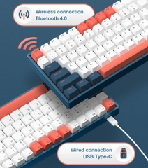 Bàn phím cơ không dây IQUNIX F96 – Coral Sea