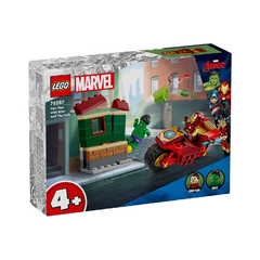 Bộ Mô Hình LEGO SUPERHEROES Iron Man với Xe Máy & The Hulk #76287