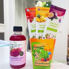 Cốc 500gr thạch xanh Kombucha