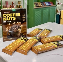 Cà phê Coffee Nuts - Detox, Cafe mix hạt dinh dưỡng đậm đà hỗ trợ sức khỏe hộp 10x20GR