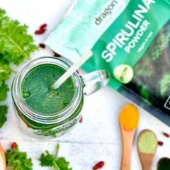 Bột tảo xoắn Spirulina hữu cơ 200g Dragon superfood