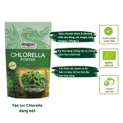 Bột tảo Chlorella hữu cơ 200g Dragon superfood