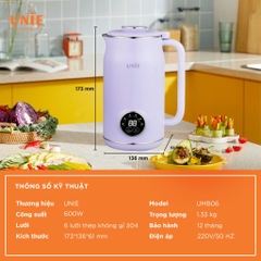 Máy làm sữa hạt UNIE - UMB06