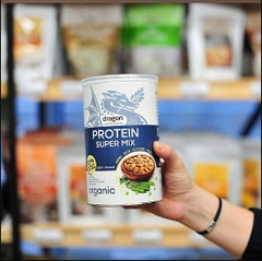 Bột protein shake thực vật hữu cơ vị Super mix (4 loại hạt) Dragon Superfoods 450gr