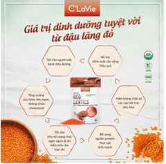 Đậu lăng đỏ hữu cơ 200gr - C'LaVie