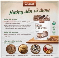 Hạt lanh nâu hữu cơ 200gr - C'LaVie