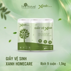 9 CUỘN GIẤY VỆ SINH XANH HOMECARE