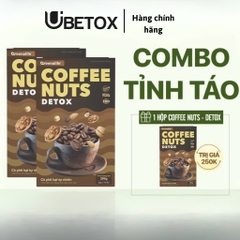 Cà phê Coffee Nuts - Detox, Cafe mix hạt dinh dưỡng đậm đà hỗ trợ sức khỏe hộp 10x20GR