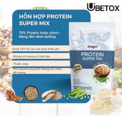 Bột protein shake thực vật hữu cơ vị Super mix (4 loại hạt) Dragon Superfoods 450gr