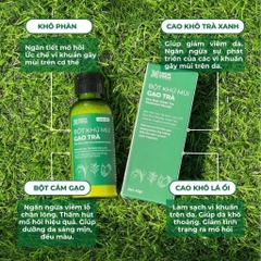 Bột Khử Mùi Gạo Trà Cỏ Cây Hoa Lá  - Khử Mùi Hôi Nách, Hôi Chân, Giảm Tiết Mồ Hôi 40g