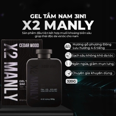 Sữa Tắm Nam x2 Manly - Cỏ Cây Hoa Lá 320gr
