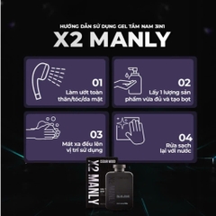 Sữa Tắm Nam x2 Manly - Cỏ Cây Hoa Lá 320gr