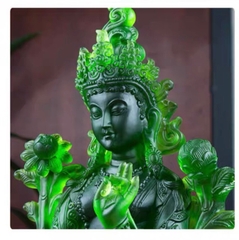 LỤC ĐỘ MẪU GREEN TARA bằng đá liuli