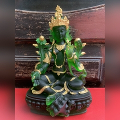 LỤC ĐỘ MẪU GREEN TARA bằng đá liuli