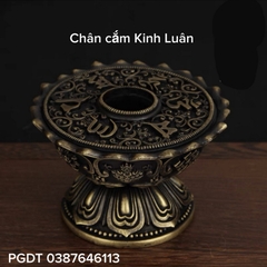 Đế cắm kinh luân bằng đồng khắc chú Omani cỡ to