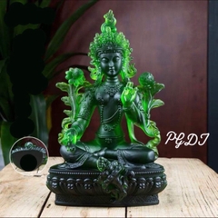 LỤC ĐỘ MẪU GREEN TARA bằng đá liuli