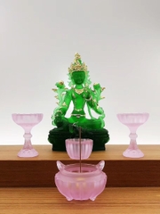 LỤC ĐỘ MẪU GREEN TARA bằng đá liuli
