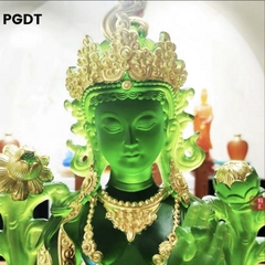LỤC ĐỘ MẪU GREEN TARA bằng đá liuli