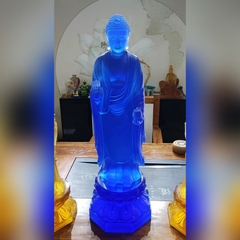 ĐÔNG PHƯƠNG TAM THÁNH (PHẬT DƯỢC SƯ) bằng đá liuli cao 33 cm