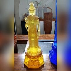 ĐÔNG PHƯƠNG TAM THÁNH (PHẬT DƯỢC SƯ) bằng đá liuli cao 33 cm
