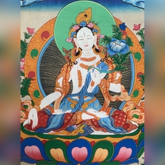 Tranh Thangka Bạch Độ 1 - Tranh Vẽ Tay