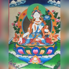 Tranh Thangka Bạch Độ 1 - Tranh Vẽ Tay