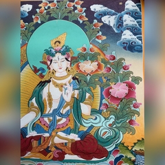 Tranh Thangka Bạch Độ 2 - Tranh Vẽ Tay