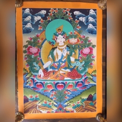 Tranh Thangka Bạch Độ 2 - Tranh Vẽ Tay