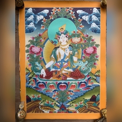 Tranh Thangka Bạch Độ 2 - Tranh Vẽ Tay