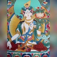 Tranh Thangka Bạch Độ 2 - Tranh Vẽ Tay