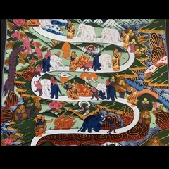 Tranh Thangka Con Đường Tu Thiền - Tranh Vẽ Tay