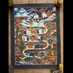 Tranh Thangka Con Đường Tu Thiền - Tranh Vẽ Tay
