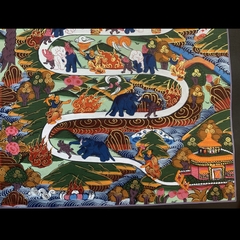 Tranh Thangka Con Đường Tu Thiền - Tranh Vẽ Tay